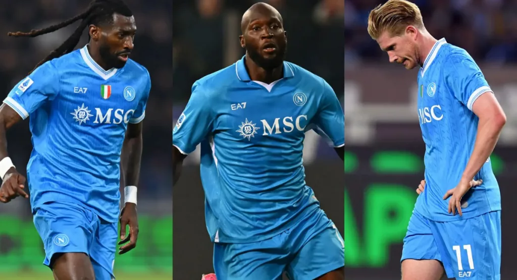 Il ruolo del detrattore a Napoli è diventato difficile da interpretare 1 Frank Zambo Anguissa, Romeru Lukaku e Kevin De Bruyne